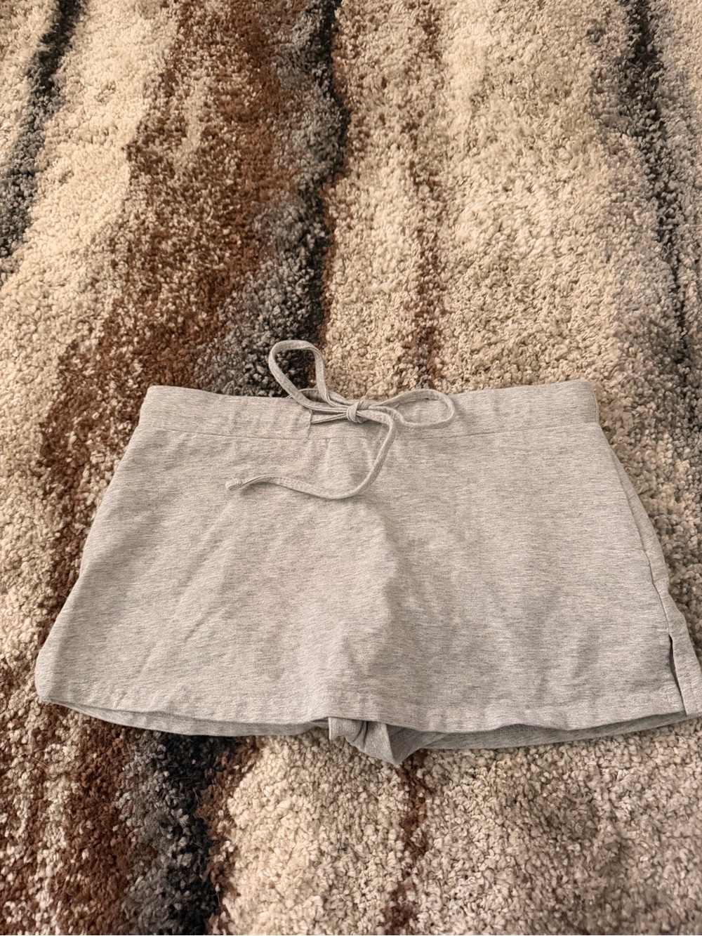 Edikted Light Gray Drawstring Mini Skort